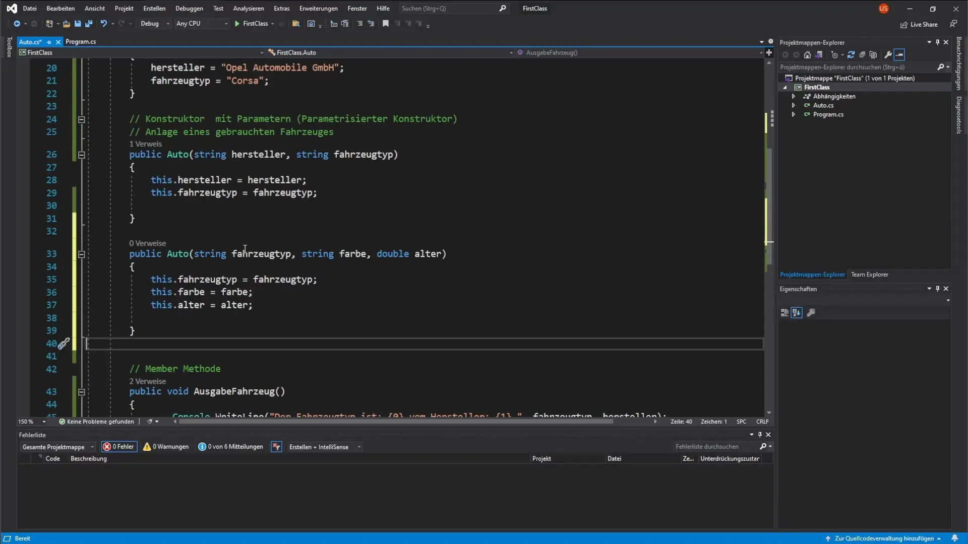 Meerdere constructeurs in C# klassen efficiënt gebruiken Meerdere constructeurs in C# klassen efficiënt gebruiken