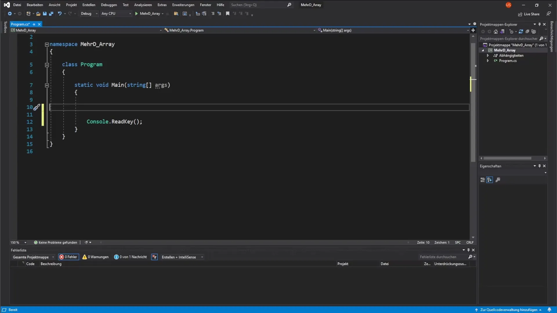 Dreidimensionale Arrays in C# effektiv nutzen Dreidimensionale Arrays in C# effektiv nutzen
