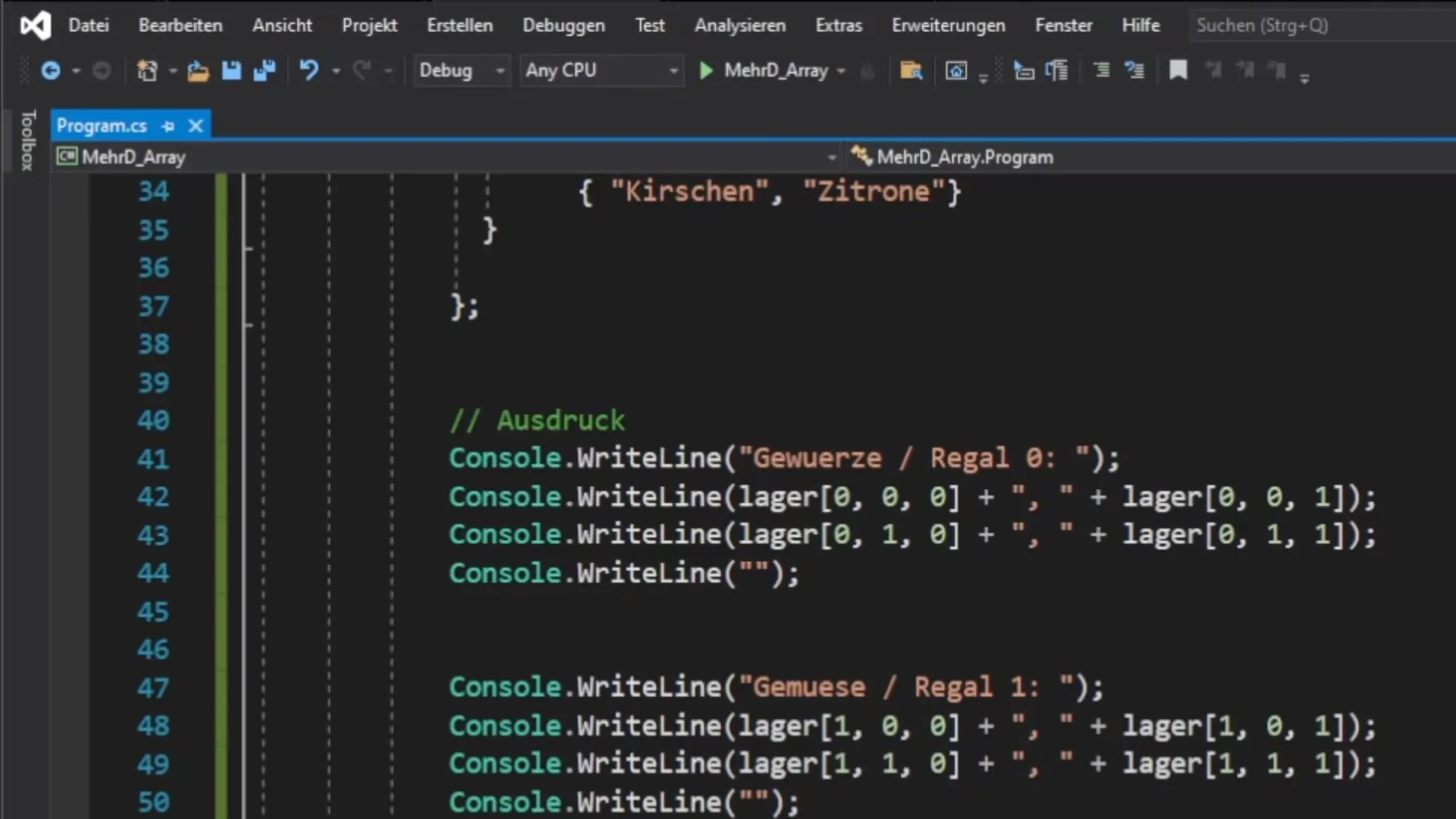 Dreidimensionale Arrays in C# effektiv nutzen Dreidimensionale Arrays in C# effektiv nutzen