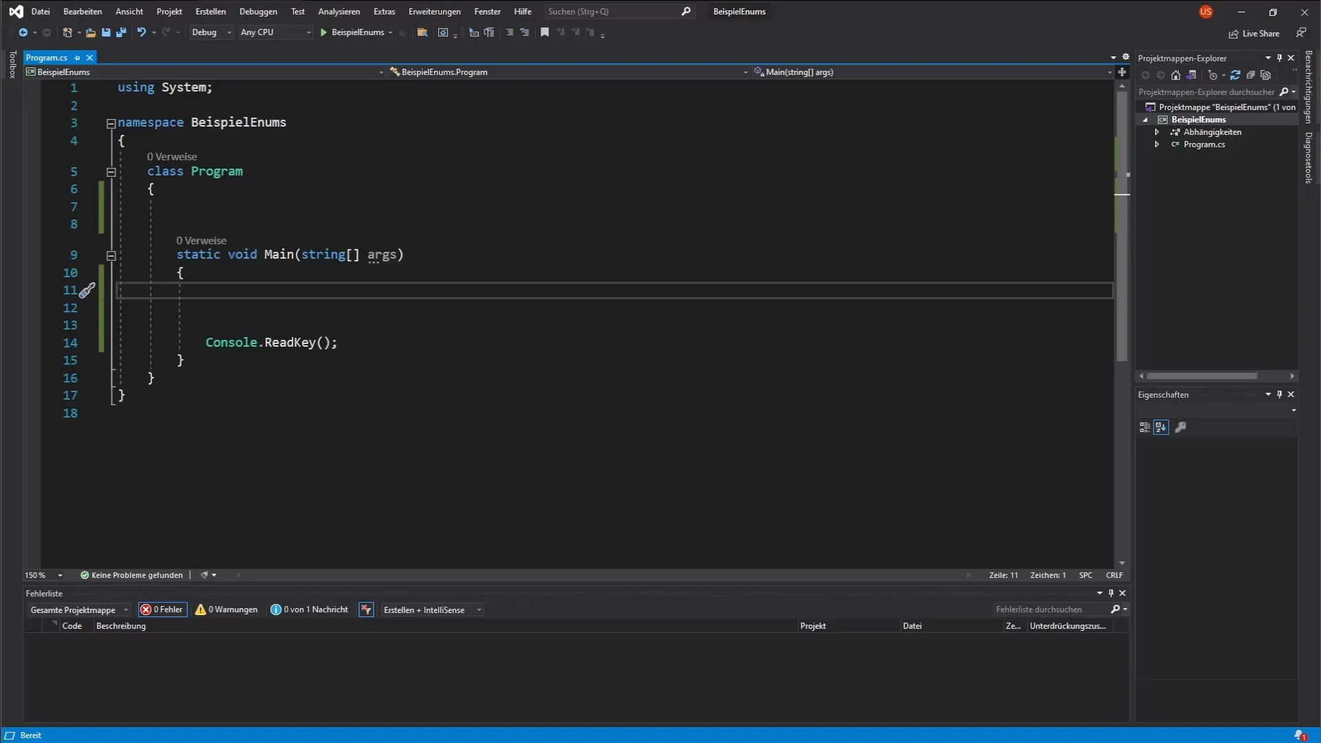 C# Enumeration (Enums) leicht verständlich umsetzen