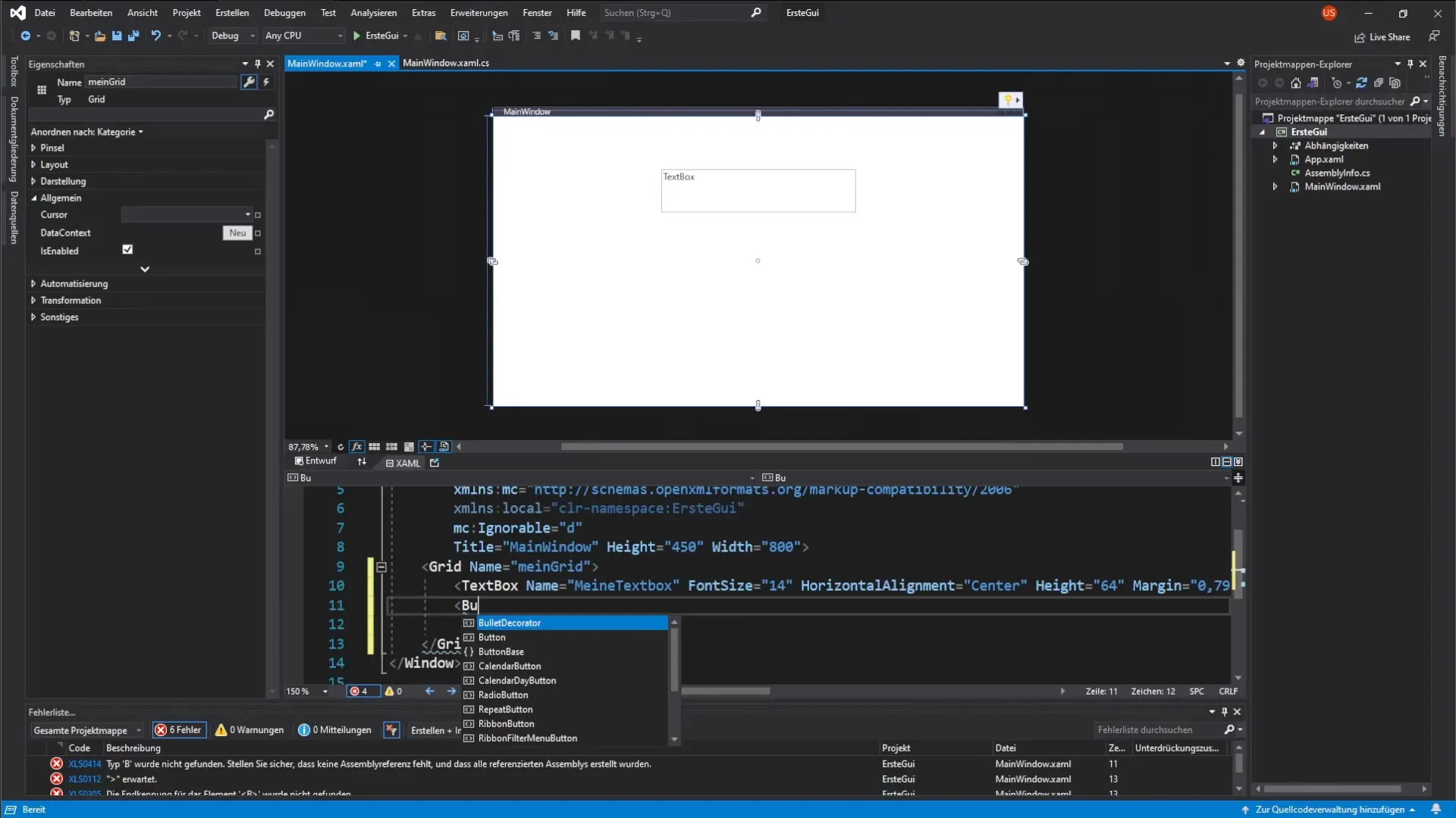 WPF Buttoncreatie met Klikgebeurtenissen en Dependency Properties WPF-knopcreatie met klikgebeurtenissen en afhankelijkheidseigenschappen