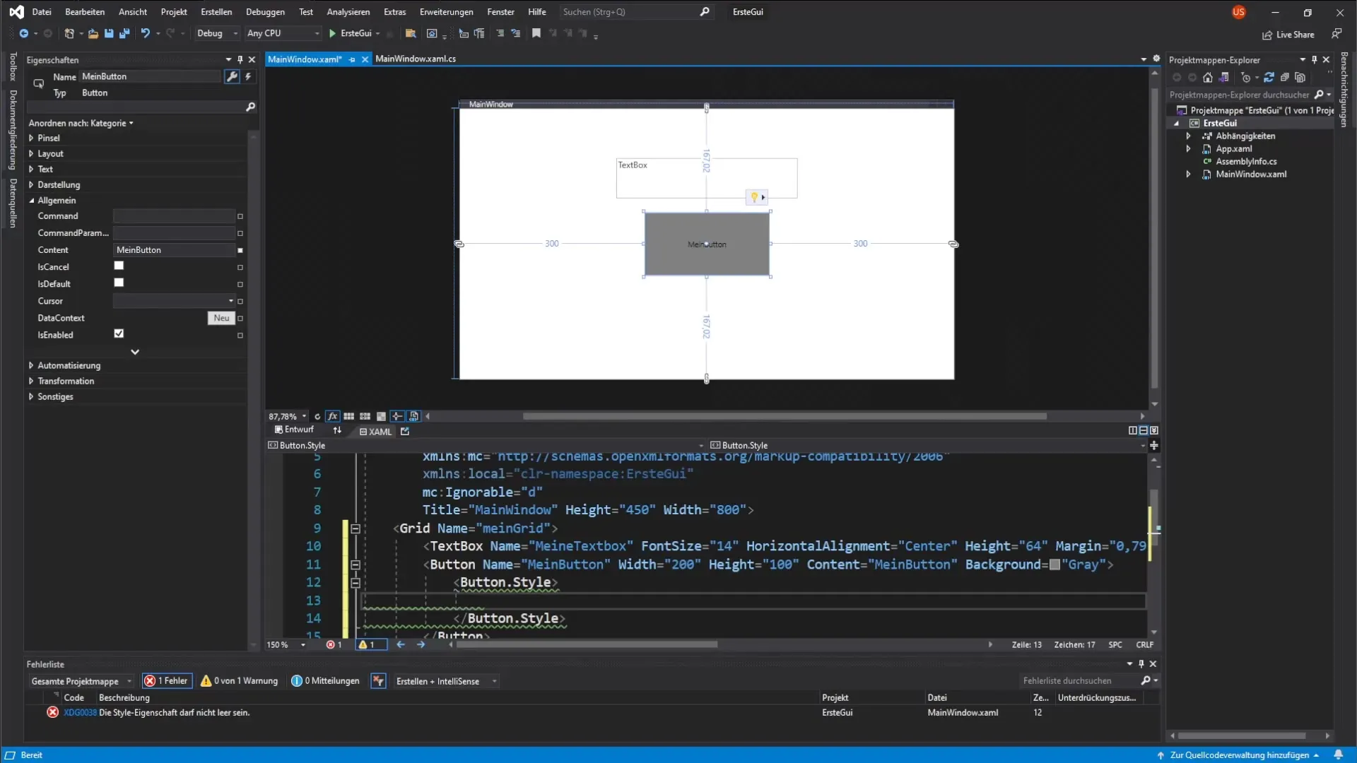 WPF-knopcreatie met klikgebeurtenissen en afhankelijkheidsproperties WPF-knopcreatie met klikgebeurtenissen en afhankelijkheidsproperties