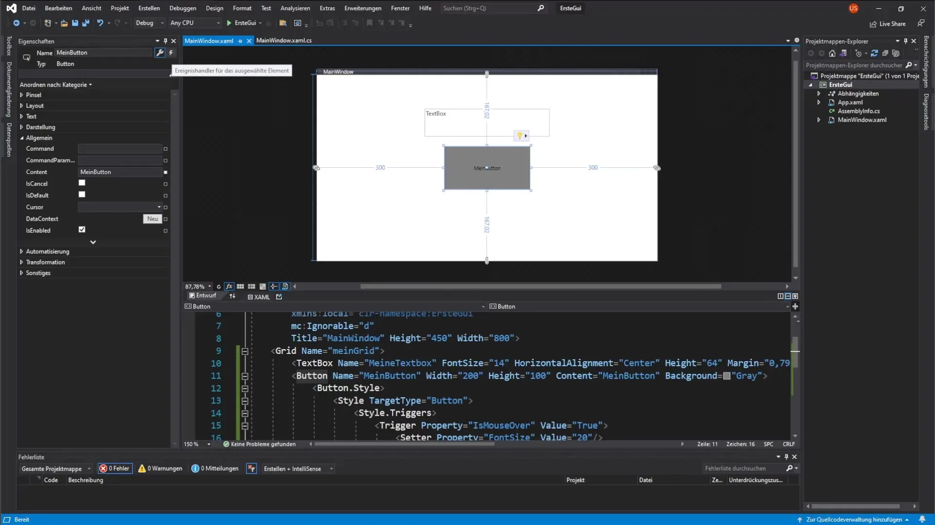 WPF-knopcreatie met klikgebeurtenissen en afhankelijkheidsproperties WPF-knopcreatie met klikgebeurtenissen en afhankelijkheidsproperties