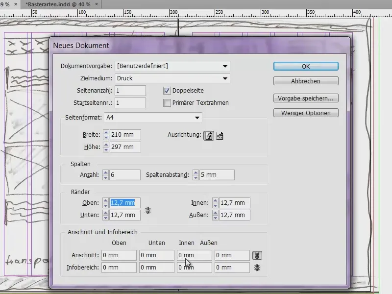 Ontwikkel ontwerprasters in InDesign.