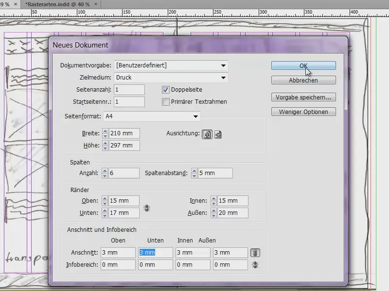 Ontwikkel een opmaakraster in InDesign.