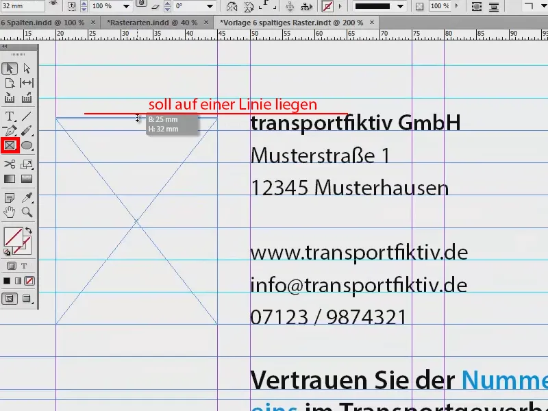 Ontwikkel een ontwerpraster in InDesign.