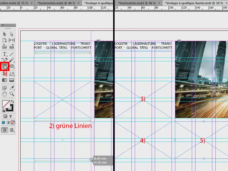 Ontwikkel lay-outrasters in InDesign.