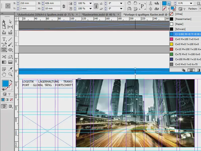 Ontwikkel ontwerprasters in InDesign.