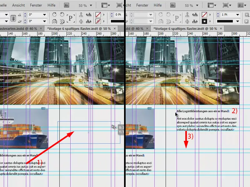Ontwikkel lay-outrasters in InDesign.