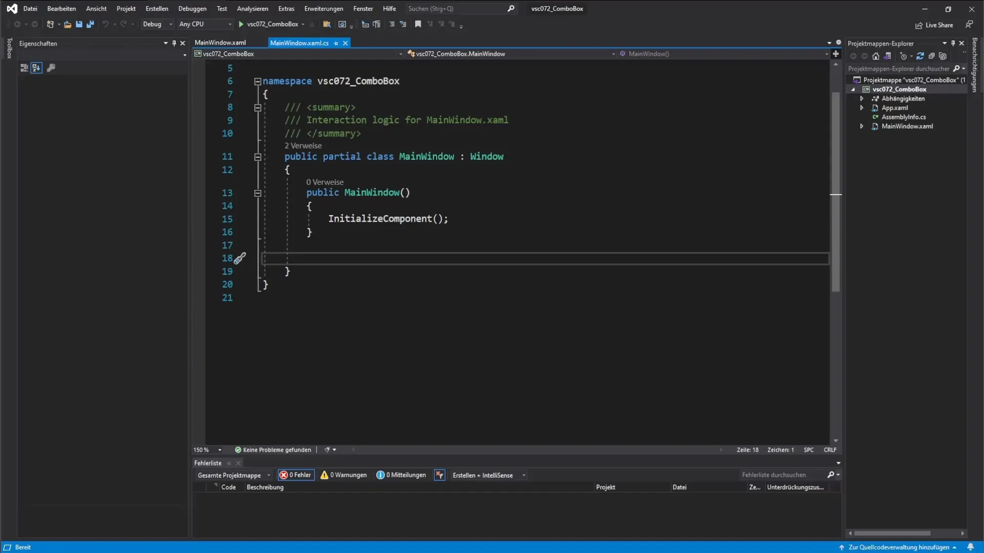 Combineer ComboBox met Event-Handler in WPF Combineer ComboBox met Event-Handler in WPF