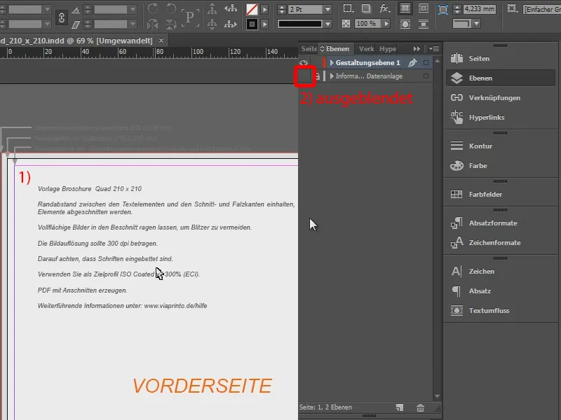 Vytvořit brožuru jako propagační materiál v programu InDesign.