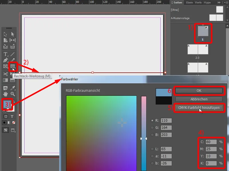 Vytvořit brožuru jako distribuční materiál v programu InDesign.