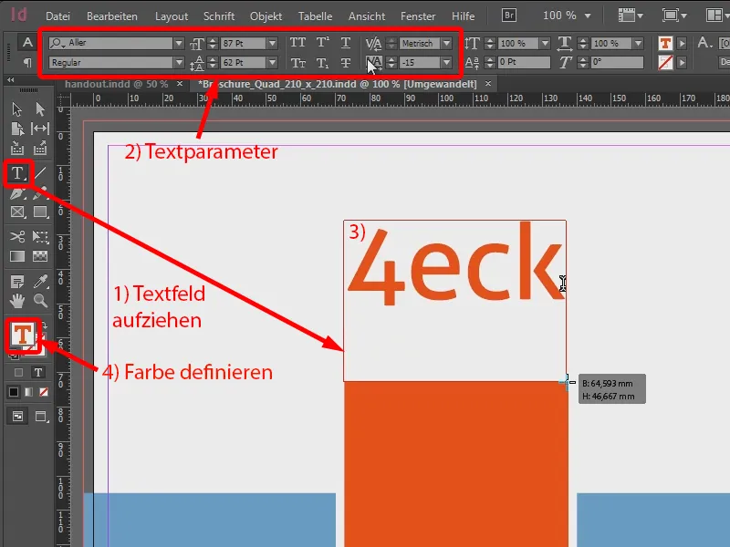 Vytvořit brožuru jako handout v aplikaci InDesign.