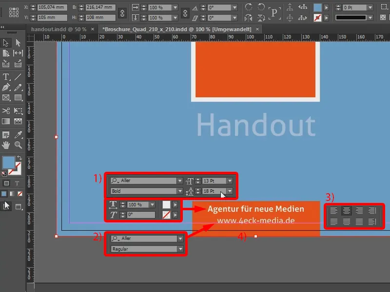 Vytvořit brožuru jako handout v programu InDesign.