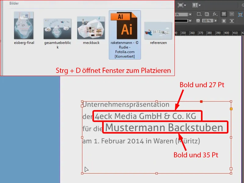 Vytvořit brožuru jako dávaný materiál v programu InDesign.
