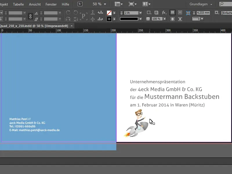 Vytvořit brožuru jako propagační materiál v programu InDesign.