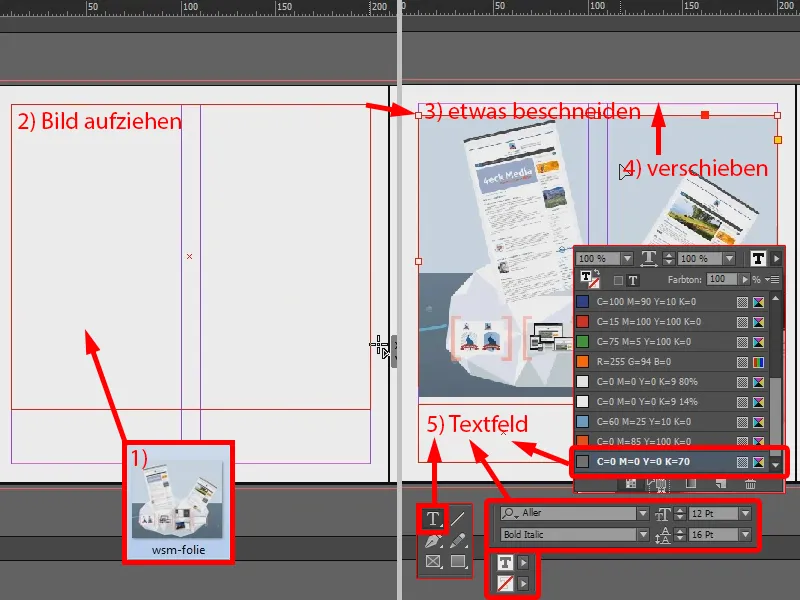 Vytvořit brožuru jako propagační materiál v programu InDesign.