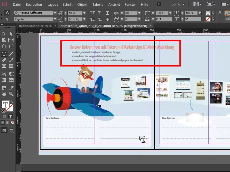 Vytvořit brožuru jako propagační materiál v InDesignu.