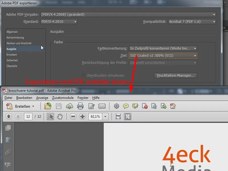 Vytvořit brožuru jako materiál na rozdání v programu InDesign.
