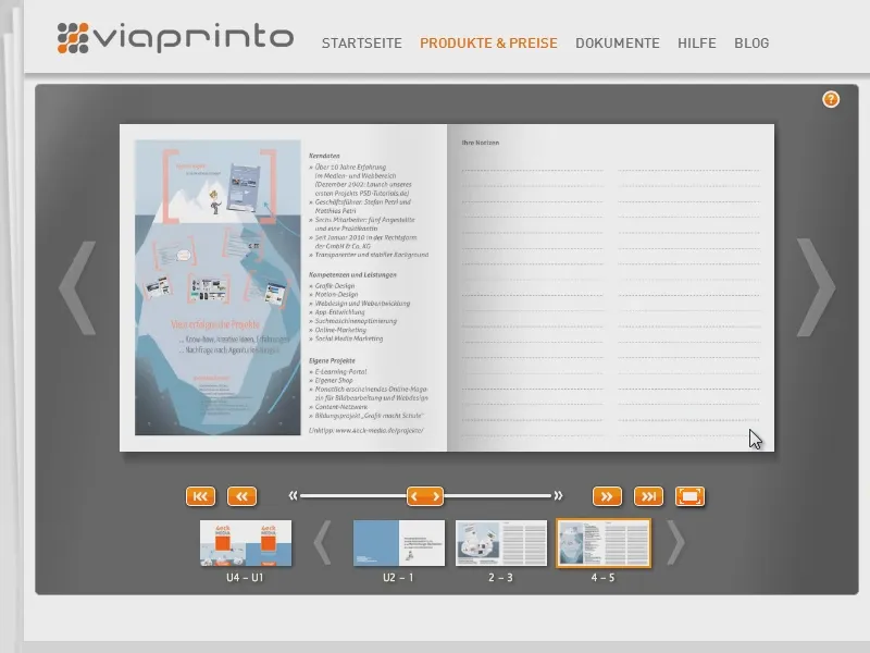 Vytvořit brožuru jako materiál ke stažení v programu InDesign.