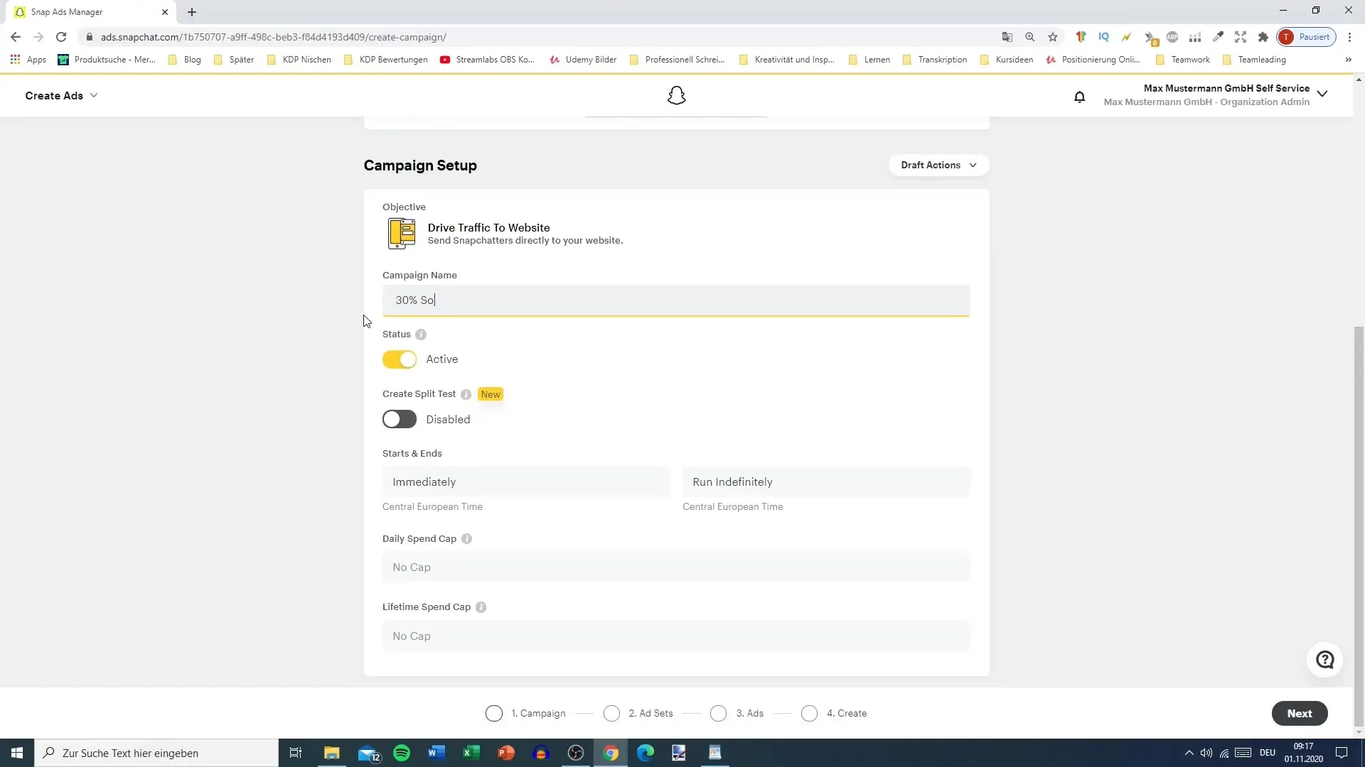 Successfully create Snapchat Ads in the Ads Manager Successfully creating Snapchat Ads in the Ads Manager