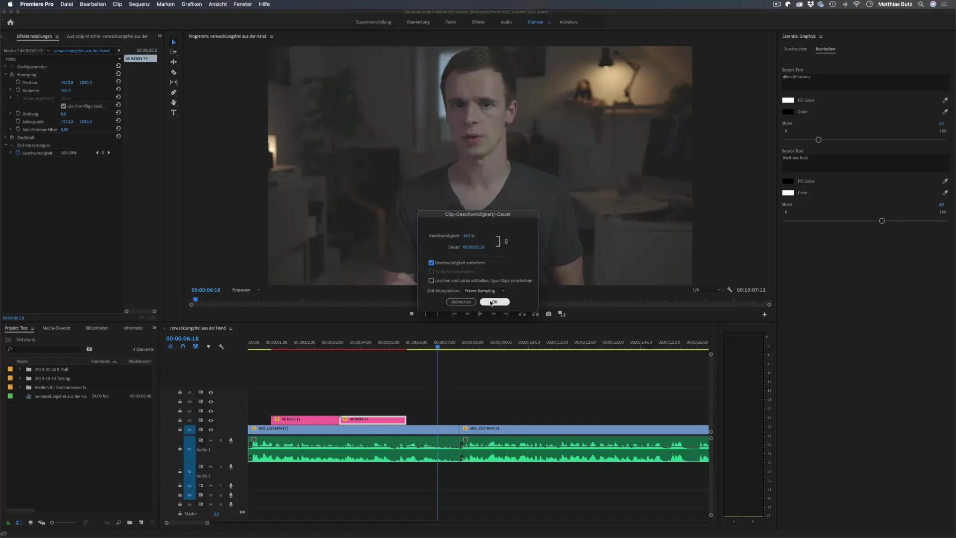 Effizienter Schnitt von Zeitlupenaufnahmen in Premiere Pro Effizienter Schnitt von Zeitlupenaufnahmen in Premiere Pro
