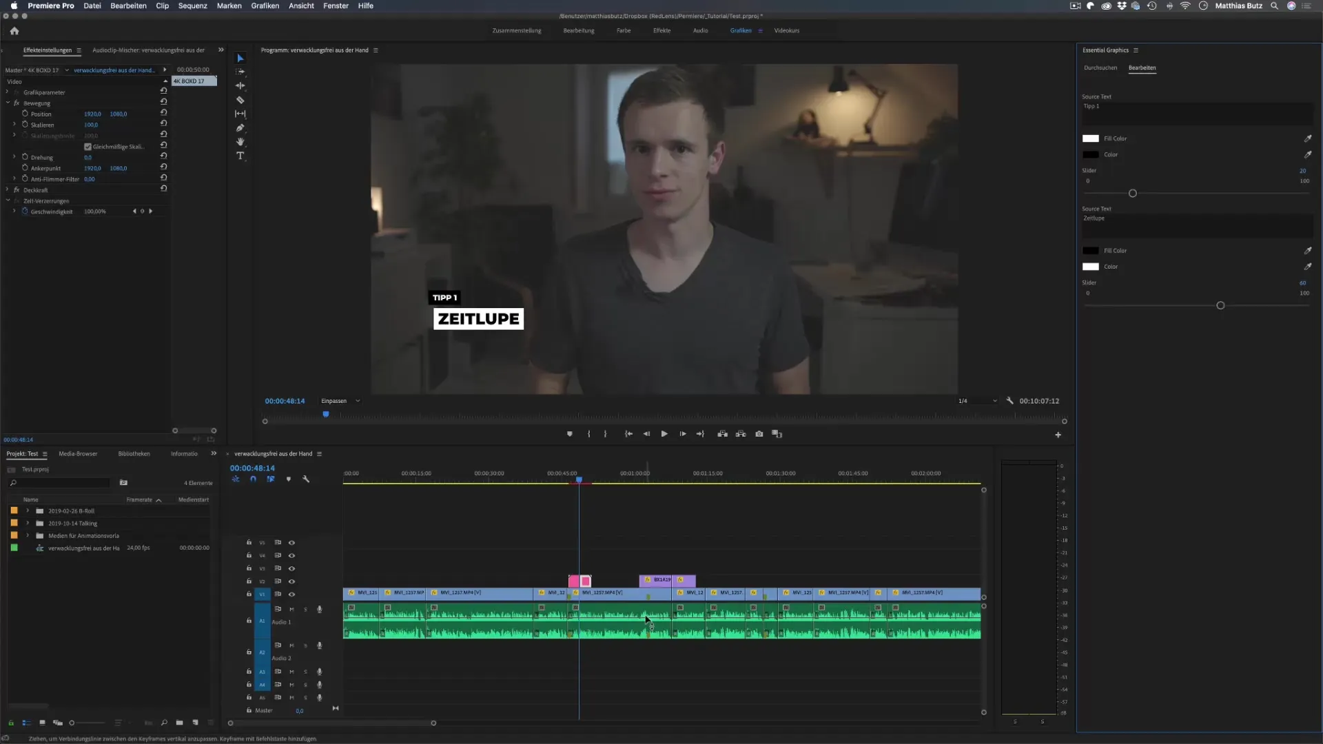 Effizienter Schnitt von Zeitlupenaufnahmen in Premiere Pro Effizienter Schnitt von Zeitlupenaufnahmen in Premiere Pro