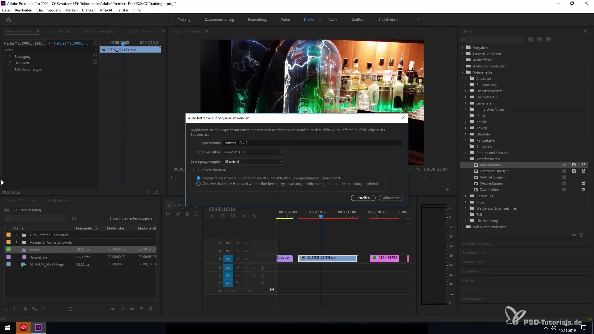 Auto Reframe a Premiere Pro CC 2020 - Lépésről lépésre Auto Reframe a Premiere Pro CC 2020 - Lépésről lépésre