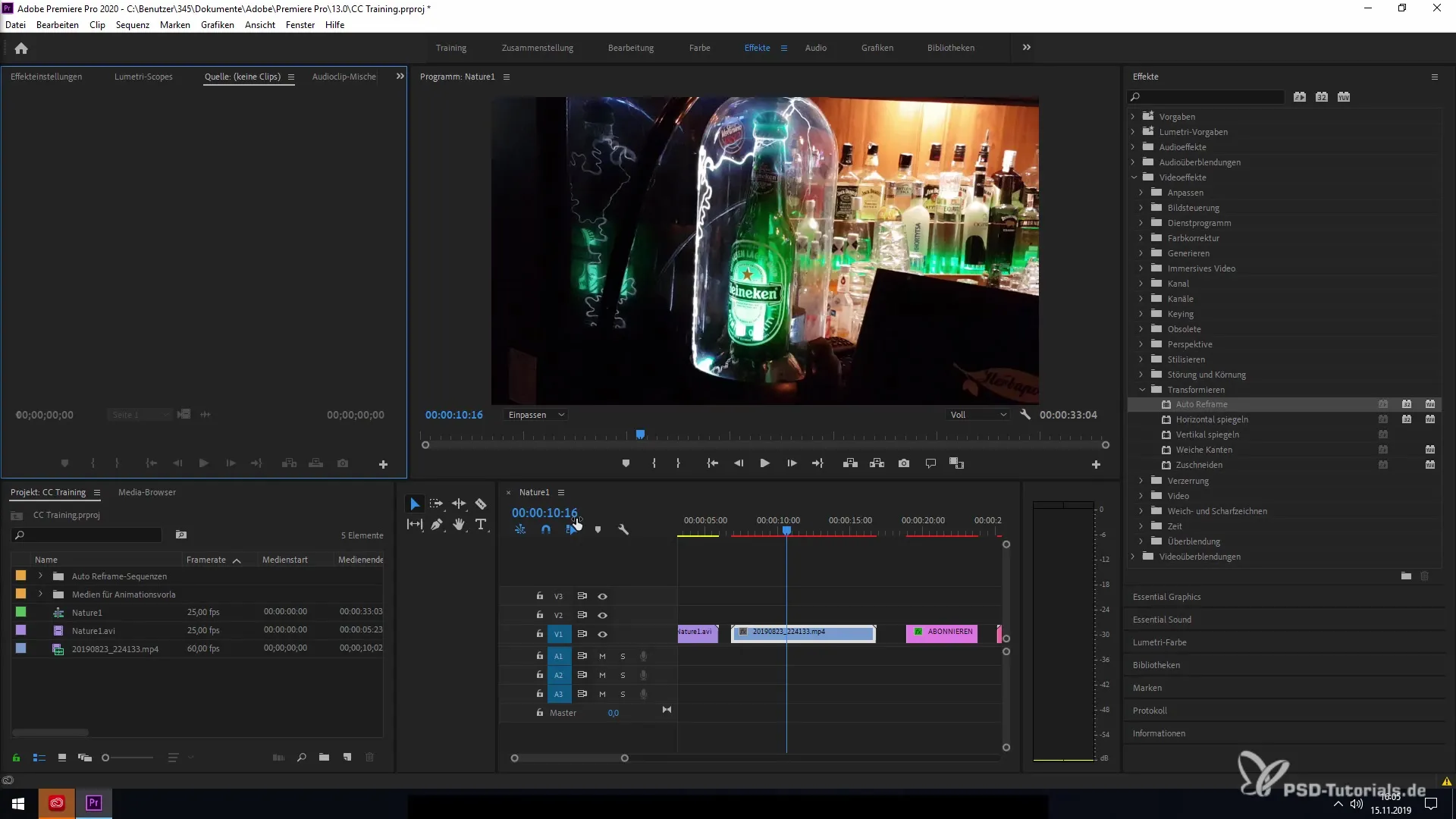 Automatik keret módosítása a Premiere Pro CC 2020-ban - Lépésről lépésre Automatikus keretezés a Premiere Pro CC 2020-ban - Lépésről lépésre
