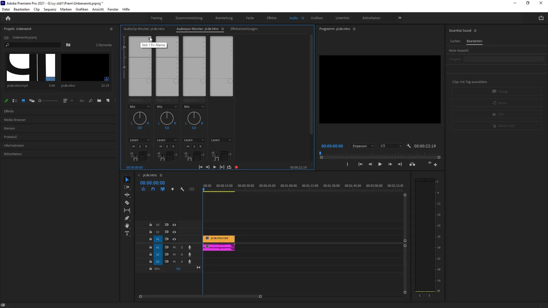 Effectively Using the Loudness Meter in Premiere Pro CC 2021 Effectively using the audio meter in Premiere Pro CC 2021