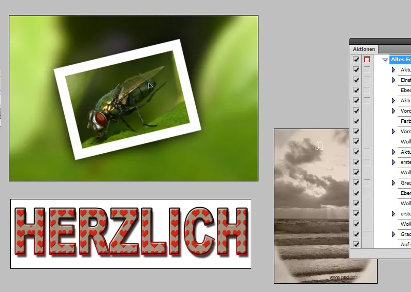 Uporabljajte akcije v programu Photoshop.