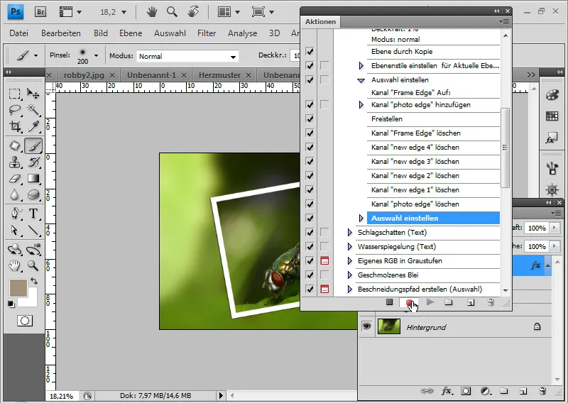 Uporabite akcije v programu Photoshop.