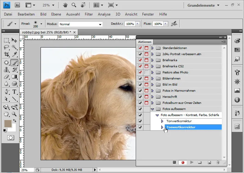 Grabar acciones en Photoshop