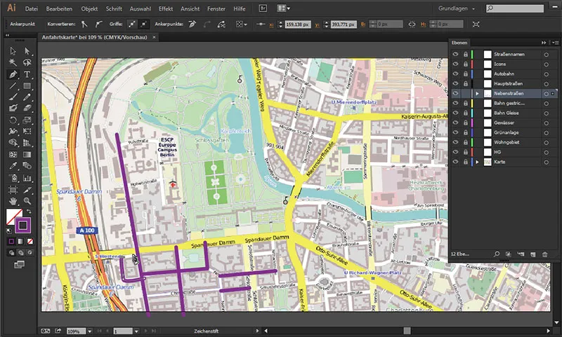Cartografie (desenarea de hărți rutiere) cu Illustrator - Partea 1 Cartografie (desenarea hărților de acces) cu Illustrator - Partea 1