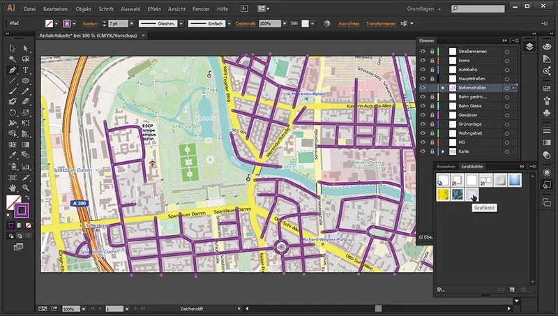 Cartografie (desenarea hărților de acces) cu Illustrator - Partea 1 Cartografie (desenarea hărților de acces) cu Illustrator - Partea 1