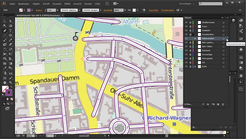 Cartografie (desenarea hărților de acces) cu Illustrator - Partea 1 Cartografiere (desenarea hărților rutiere) cu Illustrator - Partea 1