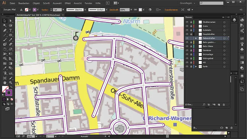Cartografie (desenarea hărților de acces) cu Illustrator - Partea 1 Cartografie (desenarea hărților rutiere) cu Illustrator - Partea 1