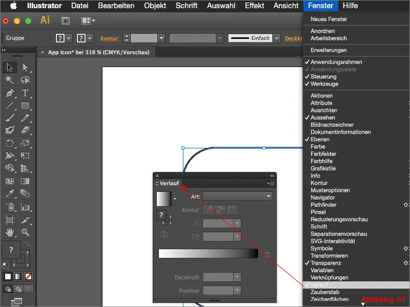 Creează pictograma aplicației în Adobe Illustrator.