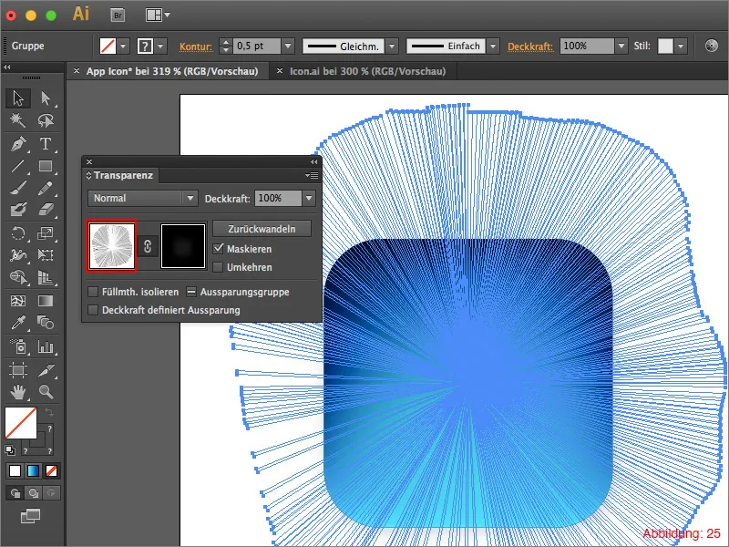 Creează un icon pentru aplicație în Adobe Illustrator.