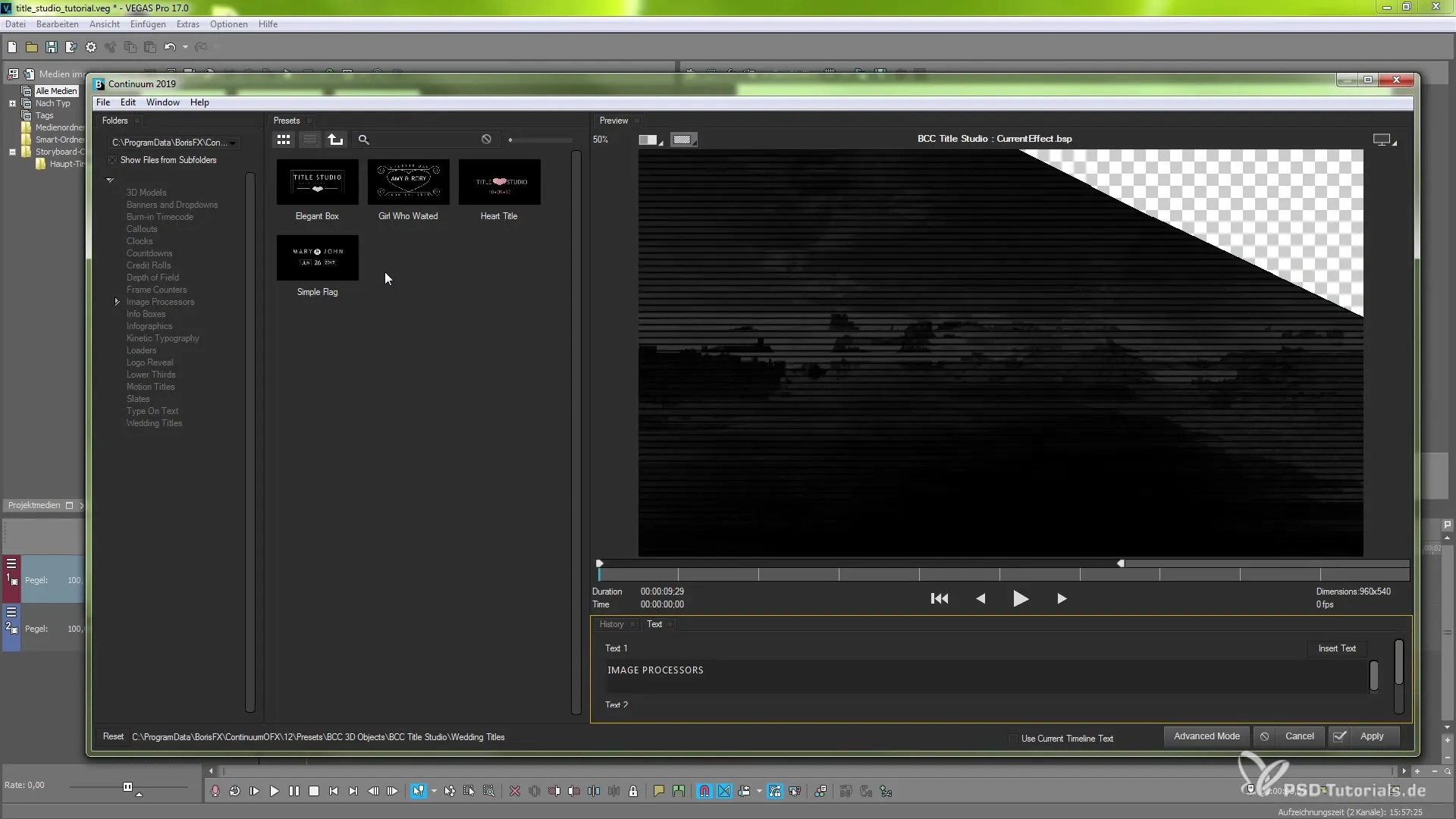 Effectively Using BCC Title Studio in VEGAS Pro 17 Effectively Using BCC Title Studio in VEGAS Pro 17