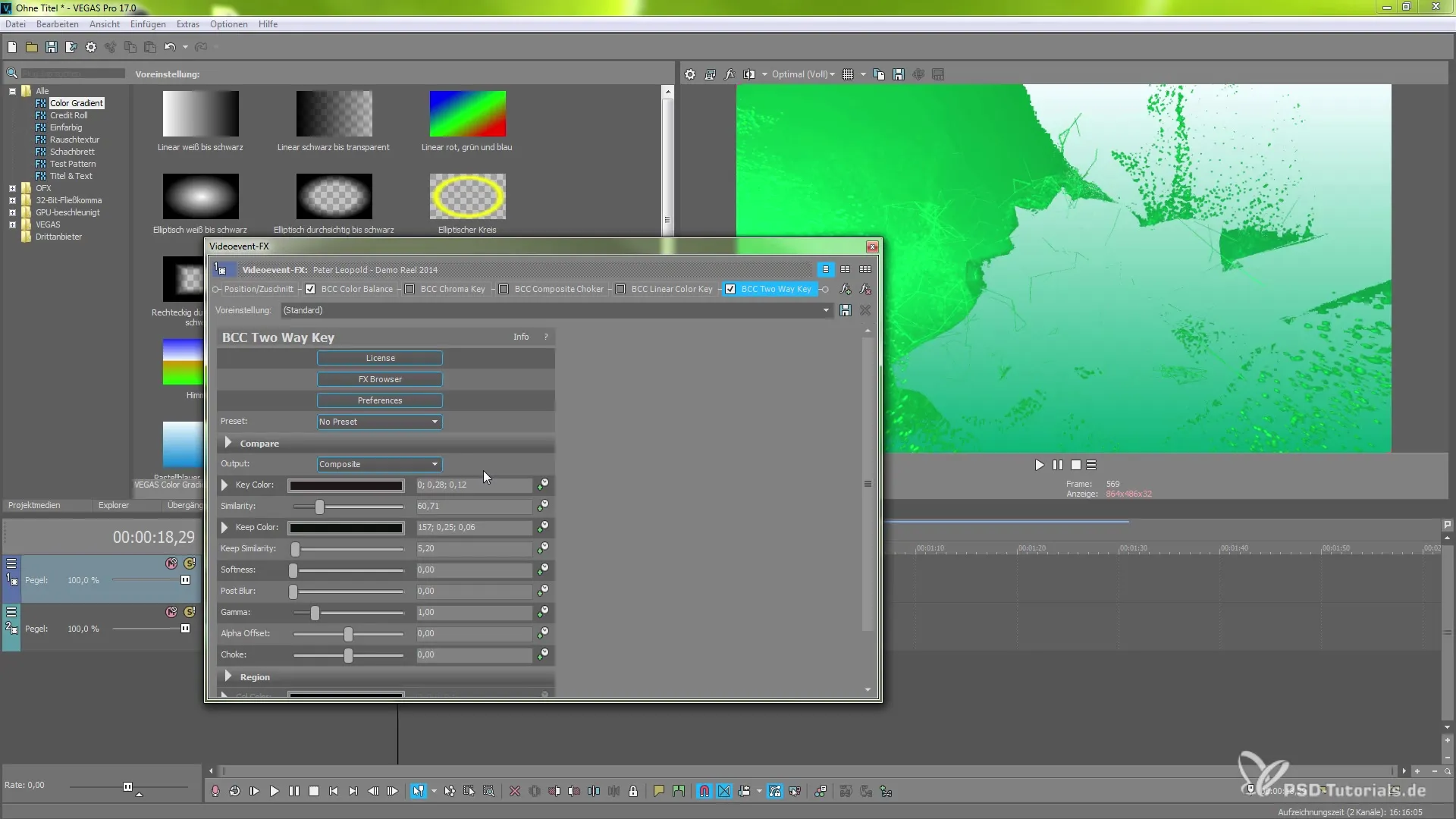 Master keying with BCC Key & Blend in Vegas Pro 17 Master keying with BCC Key & Blend in Vegas Pro 17