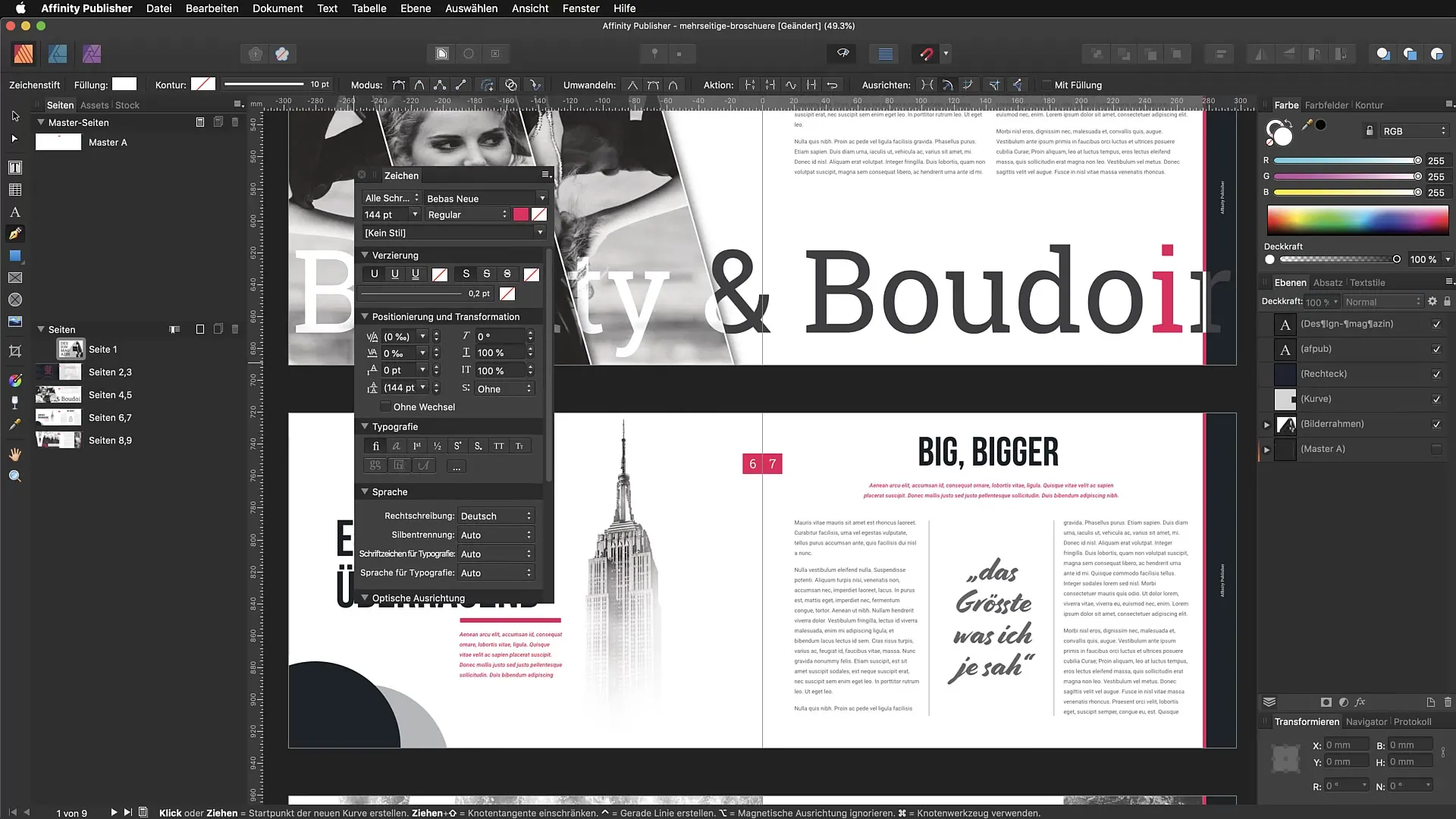 Organisera arbetsplatsen i Affinity Publisher Organisera arbetsplats i Affinity Publisher