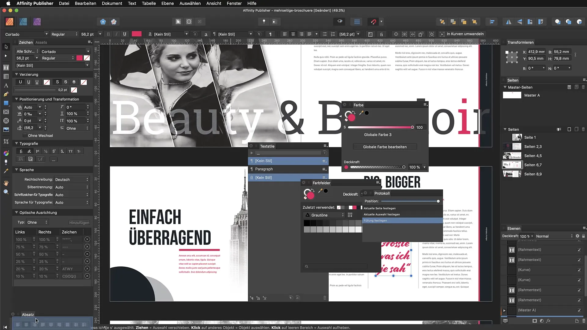 Organisera arbetsplatsen i Affinity Publisher Organisera arbetsplatsen i Affinity Publisher
