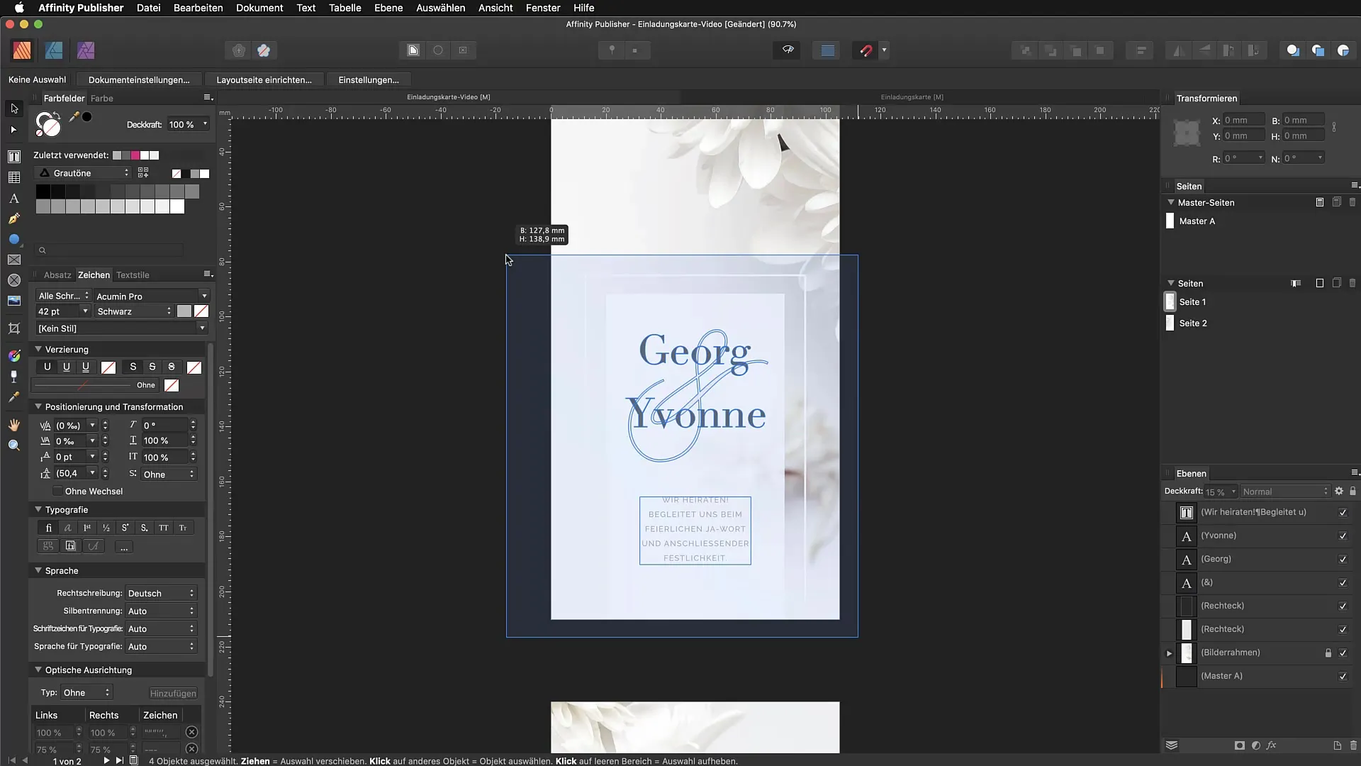 Precise urval och navigering i Affinity Publisher Precis val och navigering i Affinity Publisher