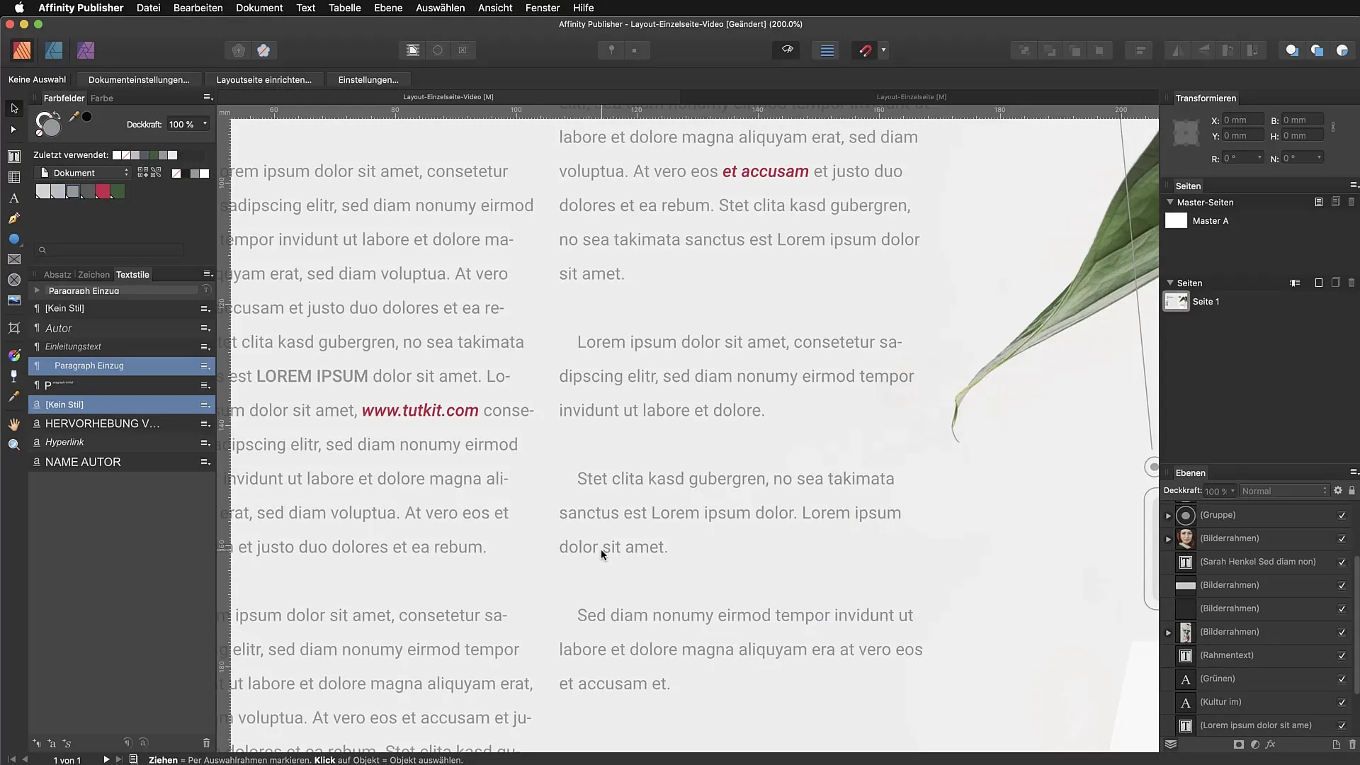 Skapa uppräkningar i Affinity Publisher – Stilfull design gjort enkelt Skapa punktlistor i Affinity Publisher – Stilren design gjord enkelt
