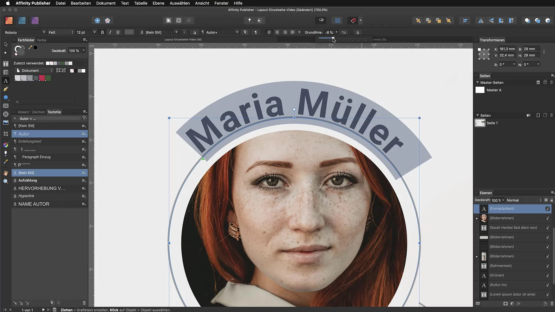 Kreativ textdesign: Text på bana i Affinity Publisher Kreativ textutformning: Text på bana i Affinity Publisher
