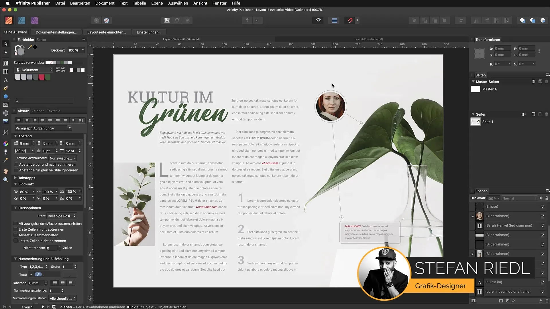 Kreativ textformgivning: Text på bana i Affinity Publisher Kreativ textformgivning: Text på väg i Affinity Publisher