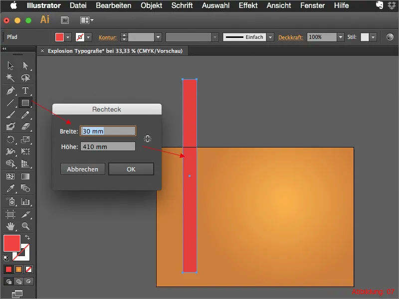 "Adobe Illustrator" - Sprogimo tekstas