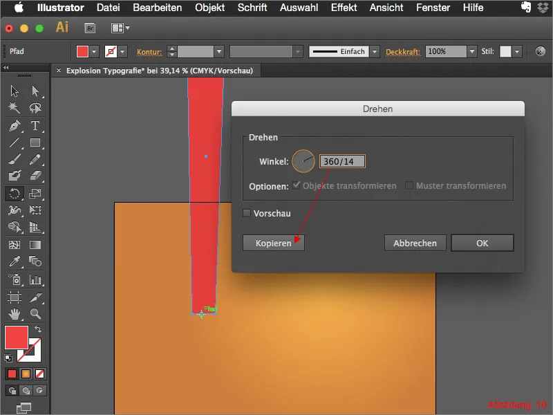 "Adobe Illustrator" - Sprogimo tekstas