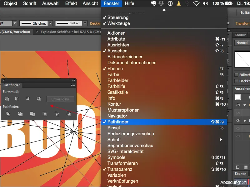 Adobe Illustrator - Text cu explozii Adobe Illustrator – Text cu efect de explozie.